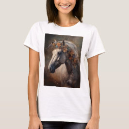 私のハートはパーソナライズされた天然の馬だ Tシャツ