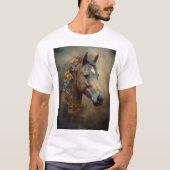 私のハートはパーソナライズされた天然の馬だ Tシャツ (正面)