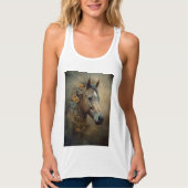 私のハートはパーソナライズされた馬好き写真 タンクトップ (正面)