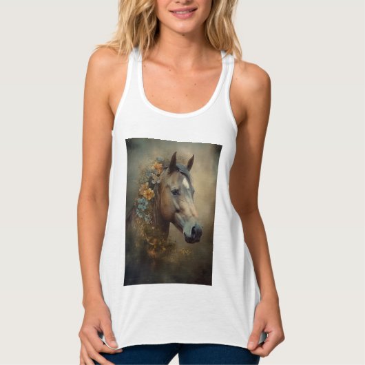 私のハートはパーソナライズされた馬好き写真 タンクトップ (正面)