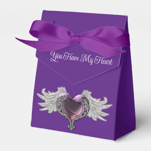 私のハートはピンクパーソナライズされた フェイバーボックス (正面サイド)