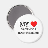 私のハートはフライト付き添い人だ マグネット (正面/裏面)