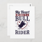 私のハートはブルライダーに ポストカード (正面/裏面)