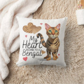 私のハートはベンガルに属している クッション (ブランケット)
