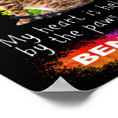 私のハートはベンガル猫の手に握られている ポスター (角)