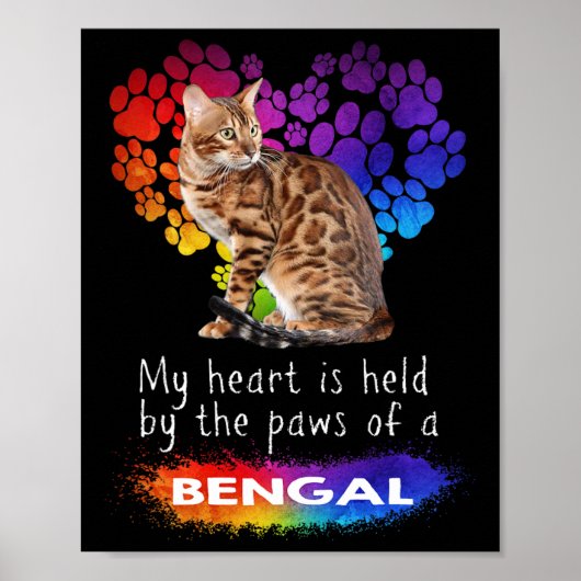 私のハートはベンガル猫の手に握られている ポスター (正面)