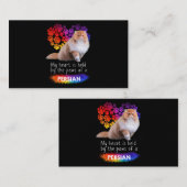 私のハートはペルシャ猫の足で握っている 名刺 (正面/裏面)