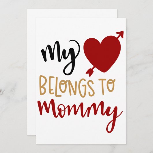 私のハートはママのカードだ (正面/裏面)