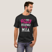 私のハートはミアバおもしろいレンタインデーだ Tシャツ (正面フル)