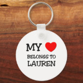 私のハートはローレンのものだ キーホルダー (正面)