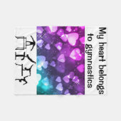 私のハートは体操フリースブランケット フリースブランケット (正面(横))