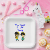 私のハートは全てあなたのベスティーカップル愛バレンタイン ペーパープレート (パーティー)