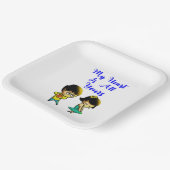 私のハートは全てあなたのベスティーカップル愛バレンタイン ペーパープレート (傾斜あり)