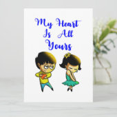私のハートは全てあなたのベスティーカップル愛バレンタイン 案内状 (スタンド正面)