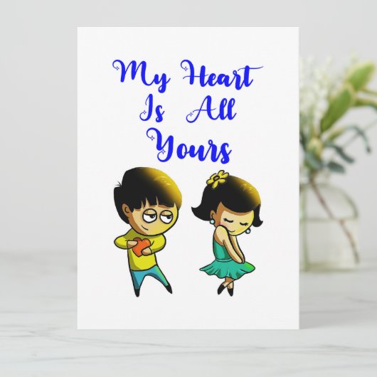 私のハートは全てあなたのベスティーカップル愛バレンタイン 案内状 (スタンド正面)