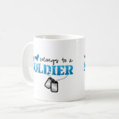 私のハートは兵士に属します コーヒーマグカップ (正面左)