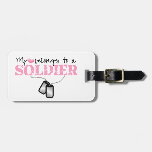 私のハートは兵士に属します ラゲッジタグ (正面横)