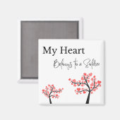 私のハートは兵士のハートツリーに属している マグネット (正面/裏面)