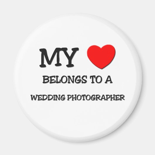 私のハートは写真結婚家の持ち物だ マグネット (正面)