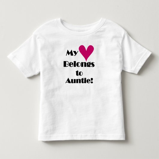 私のハートは叔母のものだ トドラーTシャツ (正面)