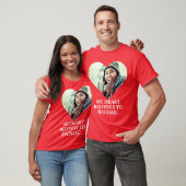 私のハートは名前をカスタムするハート写真に属している Tシャツ (ユニセックス)