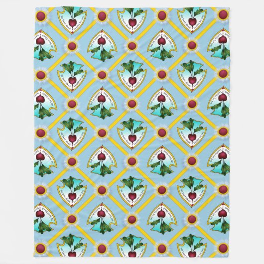 私のハートは君のためにボルシェを食べる フリースブランケット (正面)