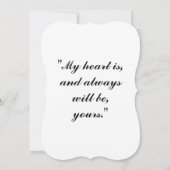 私のハートは君のものだ、そして常に君のものだ (裏面)