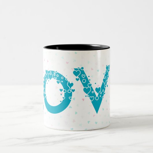 私のハートは君のものだ、そして常に君のものだ。 ツートーンマグカップ (中央)