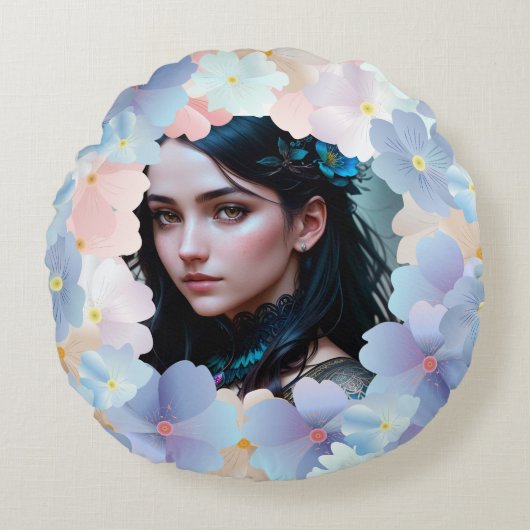 私のハートは君のものだ、そして常に君のものだ。 ラウンドクッション (正面)