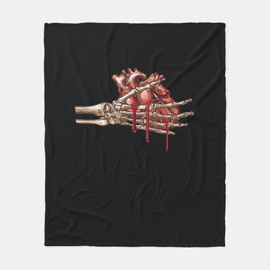 私のハートは君の手クラシックだ フリースブランケット (正面)