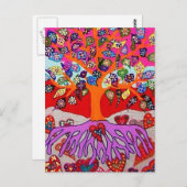 私のハートは命の木のために花 ポストカード (正面/裏面)