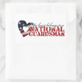 私のハートは国の警備員だ 長方形シール (バッグ)