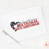 私のハートは国の警備員だ 長方形シール (封筒)