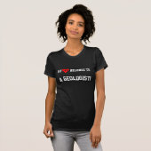 私のハートは地質学者に属します! Tシャツ (正面フル)
