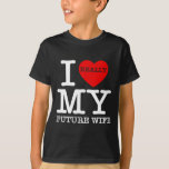 私のハートは将来の妻の結婚婚約者の新郎を愛する Tシャツ<br><div class="desc">私のハートは私の将来の妻の結婚婚約花婿の結婚Gfを愛する</div>