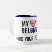 私のハートは属します ツートーンマグカップ (正面左)
