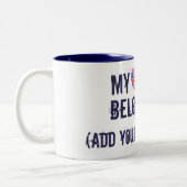 私のハートは属します ツートーンマグカップ (左)