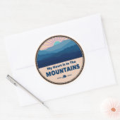 私のハートは山にある ラウンドシール (封筒)