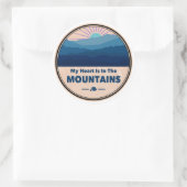 私のハートは山にある ラウンドシール (バッグ)