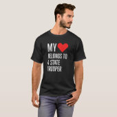 私のハートは州トルーパー記念日クに属している Tシャツ (正面フル)