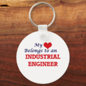 私のハートは工業技術者に属している キーホルダー (正面)
