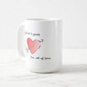 私のハートは常にあなたのものだ コーヒーマグカップ (正面左)