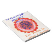 「私のハートは平和のために家に帰る」アートプリント ノートパッド (アングル)