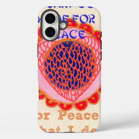 私のハートは平和のために家に帰る Case-Mate iPhoneケース (裏面)