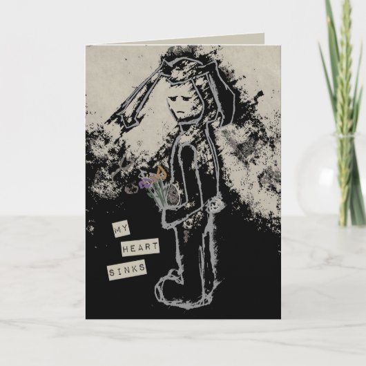 私のハートは悔やみや弔慰を沈める カード (正面)