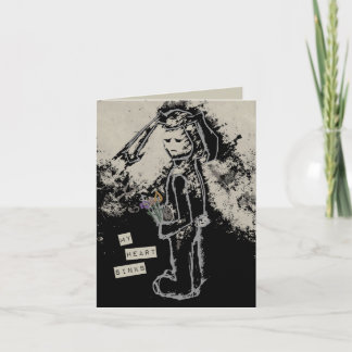 私のハートは悔やみや弔慰を沈める カード