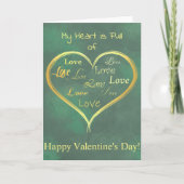 私のハートは愛で一杯,バレンタイン カード (正面)