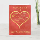私のハートは愛で一杯，バレンタイン カード (正面)