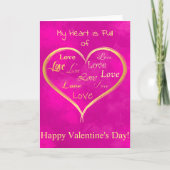 私のハートは愛で一杯，バレンタイン カード (正面)
