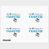 私のハートは愛猫だ 長方形シール (シート)